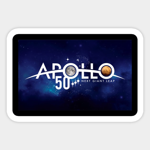 Apollo 11 NASA 50th Anniversary Logo Sticker by Adaba